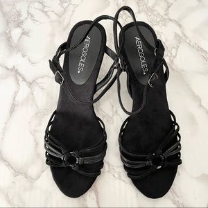 Aerosoles Fax of Life strappy black sandals size 9 NEW IN BOX!